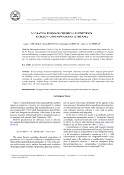 migration forms of chemical elements in shallow groundwater in