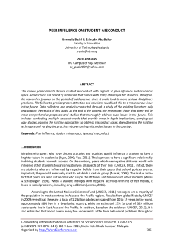 peer influence on student misconduct