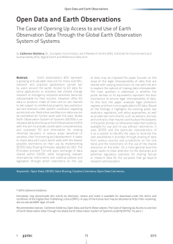 Open Data and Earth Observations
