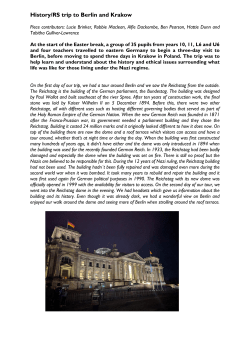 History/RS trip to Berlin and Krakow