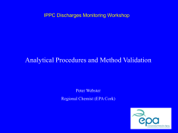 Analytical Procedures and Method Validation