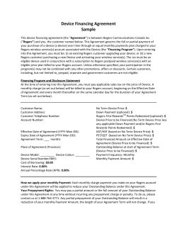 Sample Device Financing Agreement