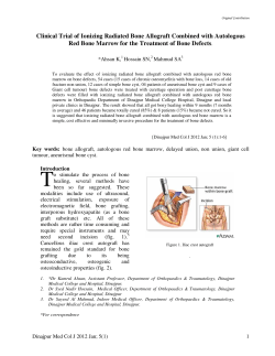 Clinical Trial of Ionizing Radiated Bone Allograft Combined with