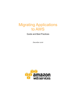 Migrating Applications to AWS