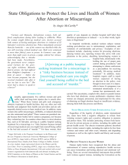 State Obligations to Protect the Lives and Health of Women After