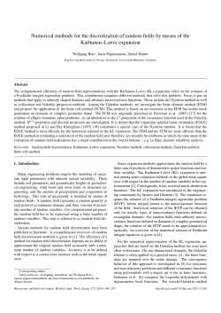 Numerical methods for the discretization of random fields by means
