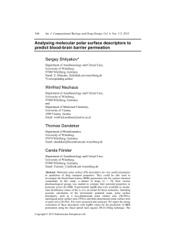 Analyzing Molecular Polar Surface Descriptors to Predict Blood