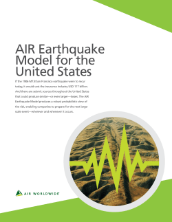 AIR Earthquake Model for the United States