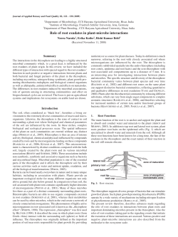 Role of root exudates in plant-microbe interactions