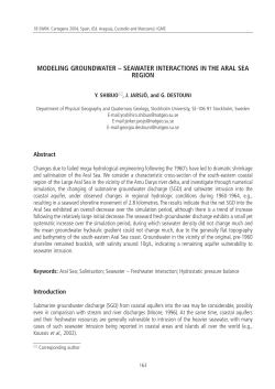 modeling groundwater &ndash; seawater interactions in the aral sea region