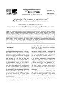 Poisoning-free effect of calcium on grain refinement of Mg&minus;3%Al