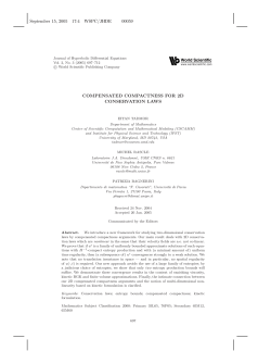 COMPENSATED COMPACTNESS FOR 2D CONSERVATION LAWS