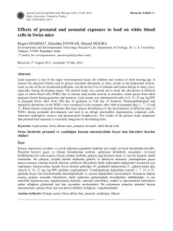 Effects of prenatal and neonatal exposure to lead on white blood