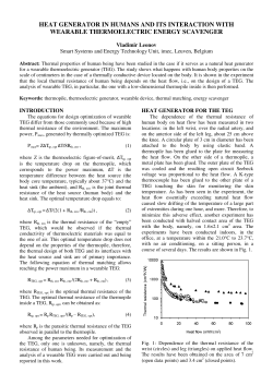 Heat generator in humans and its interaction with wearable