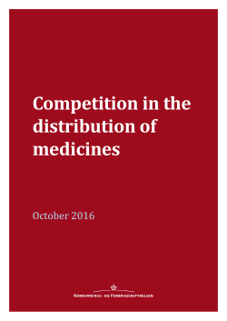 Competition in the distribution of medicines