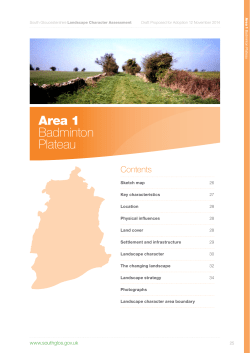 Area 1 Badminton Plateau - South Gloucestershire Council