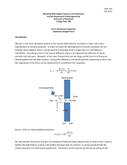 Introduction Albumin is the most abundant protein in