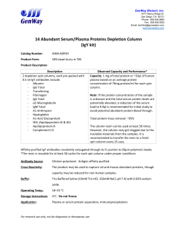 14 Abundant Serum/Plasma Proteins Depletion