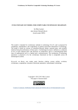 Evolutionary Set Model for Computable Technology - DORAS