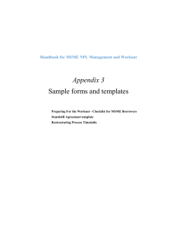 Appendix 3 Sample forms and templates