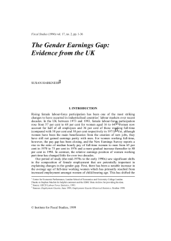 The gender earnings gap: evidence from the UK