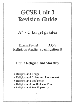 GCSE Unit 3 Revision Guide (grades A to C)