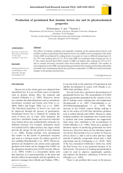 Production of germinated Red Jasmine brown rice and its