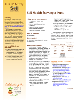Soil Health Scavenger Hunt  - Soil Science Society of America