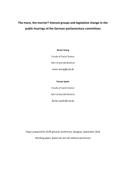 The more, the merrier? Interest groups and legislative change in the