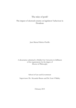 The rules of pork?: The impact of electoral systems - DORAS
