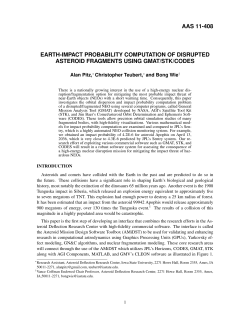 aas 11-408 earth-impact probability computation of disrupted