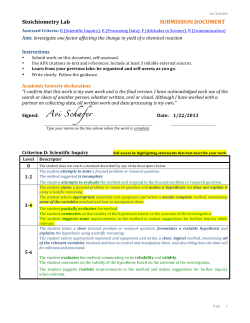 Stoichiometry Lab SUBMISSION DOCUMENT Avi Schafer