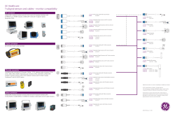 GE Healthcare TruSignal sensors and cables &ndash; monitor compatibility
