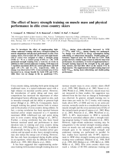 The effect of heavy strength training on muscle mass and physical