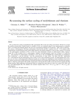 Re-assessing the surface cycling of molybdenum and rhenium