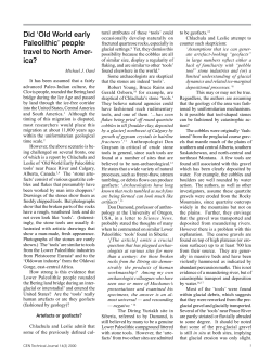 Did `Old World early Paleolithic` people travel to North Amer