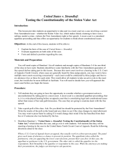 United States v. Strandlof: Testing the Constitutionality of the Stolen