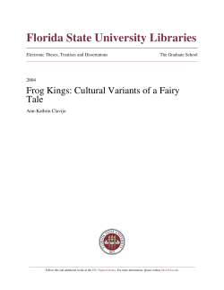 Frog Kings: Cultural Variants of a Fairy Tale - DigiNole!