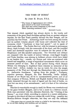 The Tomb of Horsa - Kent Archaeological Society