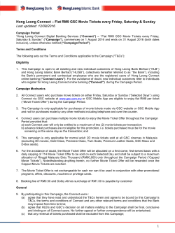 Hong Leong Connect – Flat RM9 GSC Movie Tickets every Friday