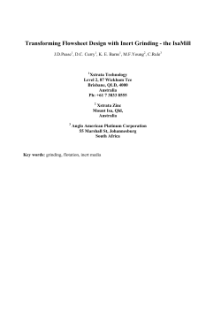 Transforming Flowsheet Design with Inert Grinding