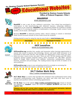 BRAINPOP GCF LearnFree 24/7 Online Math Help FREE