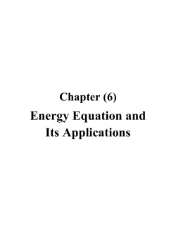 Energy Equation and Its Applications