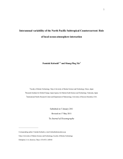 Interannual variability of the North Pacific Subtropical Countercurrent