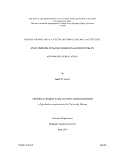 MISSION PROPAGANDA: A STUDY OF FORM, COLONIAL