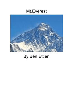 Mt.Everest By Ben Ettien