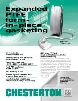 Expanded PTFE form- in-place gasketing