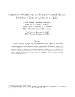 Comparative Politics and the Synthetic Control Method Revisited: A