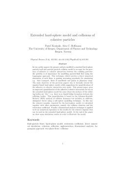 Extended hard-sphere model and collisions of cohesive particles