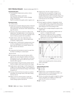 1. Vector quantities: displacement, position, velocity, acceleration